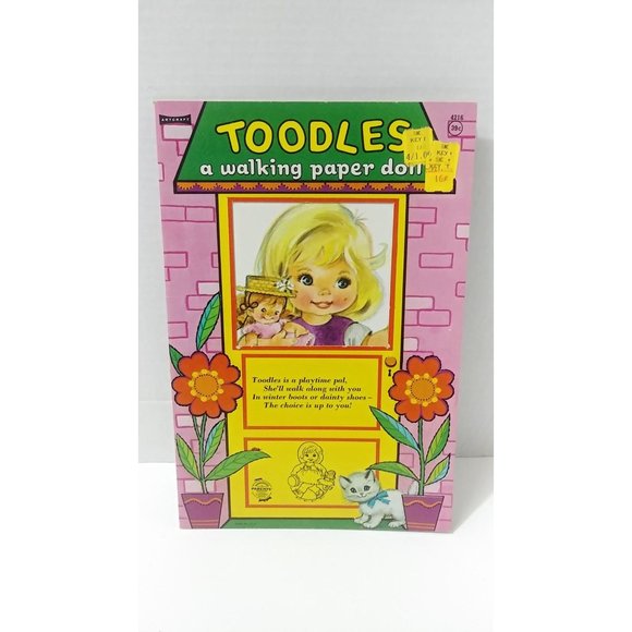 Vintage Artcraft Paper Doll Toodles A Walking Paper Doll Uncut Book - Picture 2 of 7